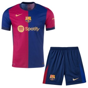 Levné FC Barcelona Dětské Domácí Fotbalové dresy 2024-25 Krátký Rukáv